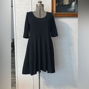 🌸JBS Black 3/4 Sleeve Skater Dress
